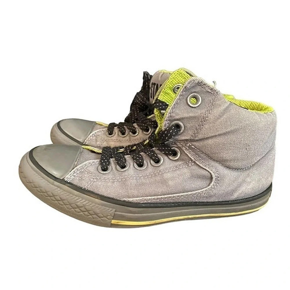 Converse Low Top Climate Boys US 3 Gray Black Lace Up Athletic Sneakers Pre-Owne - Picture 8 of 12